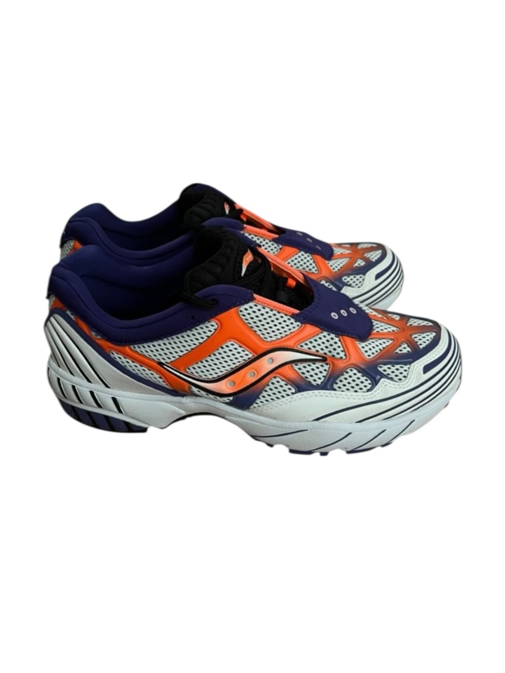 Saucony Grid Web Purple Orange Lace Up Sneakers Men Size 10